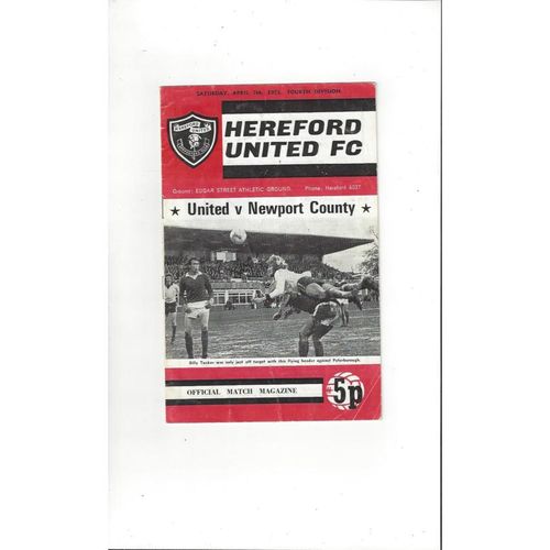 Hereford United Home Football Programmes