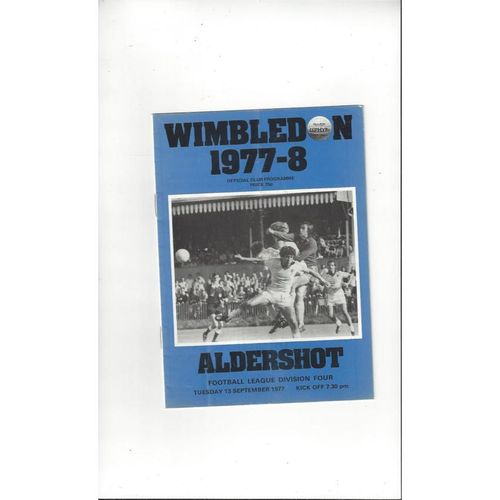 Aldershot Away Football Programmes