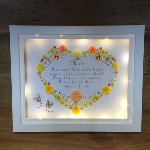 LED frame “Heart of gold”