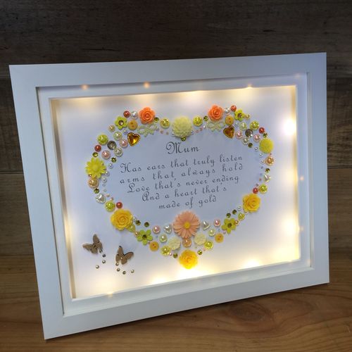 LED frame “Heart of gold”