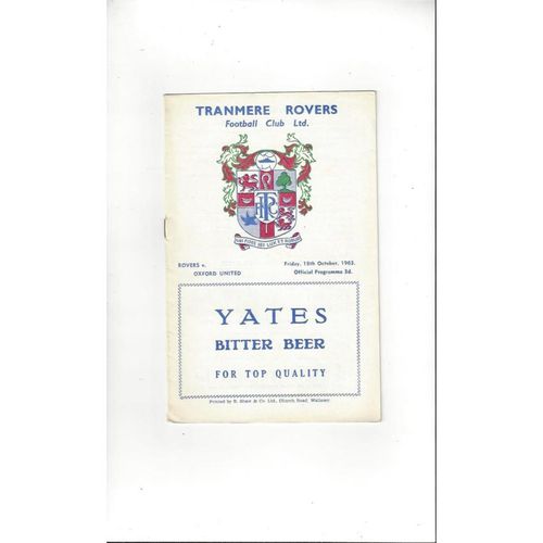 Tranmere Rovers Home Football Programmes