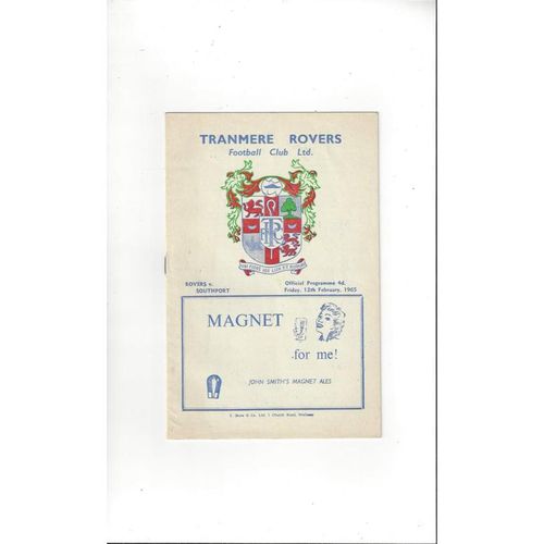 Tranmere Rovers Home Football Programmes