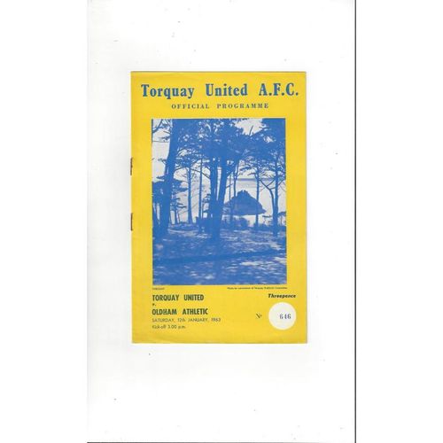 Torquay United Home Football Programmes