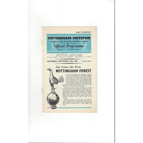 Tottenham Hotspur Home Football Programmes