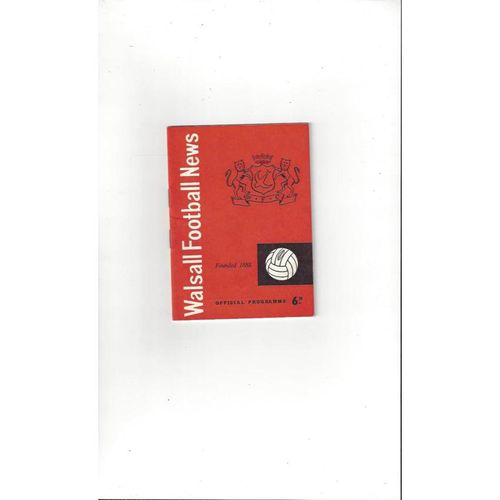 Walsall Home Football Programmes