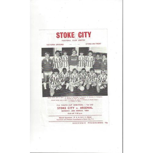 FA Youth Cup Semi Final Football Programmes