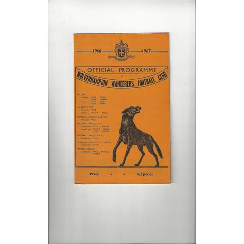 Wolverhampton Wanderers Home Football Programmes