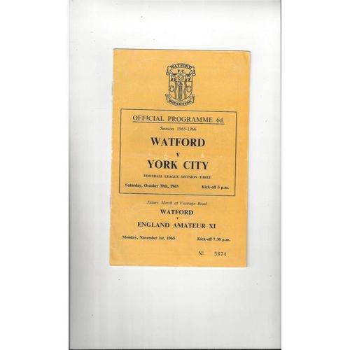 York City Away Football Programmes