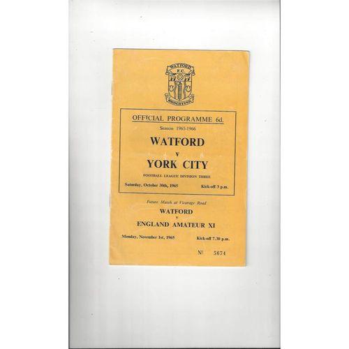 York City Away Football Programmes