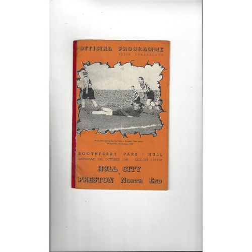 Preston North End Away Football Programmes