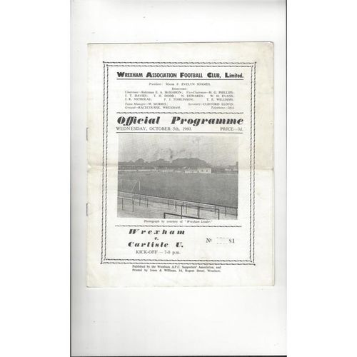 Wrexham Home Football Programmes