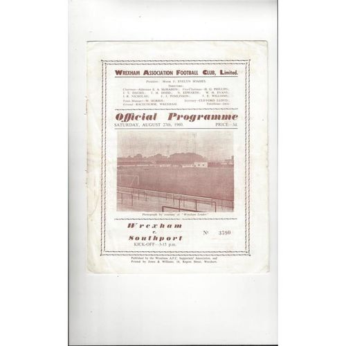 Wrexham Home Football Programmes