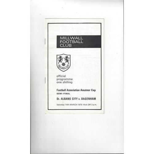 Amateur Cup Semi Final Football Programmes