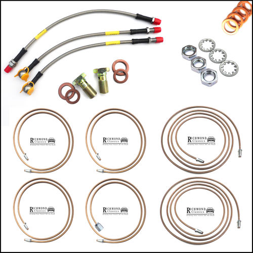 Cupro / Goodridge Brake Pipe Kit, 1275 Models Single Line, MG Midget / Healey Sprite