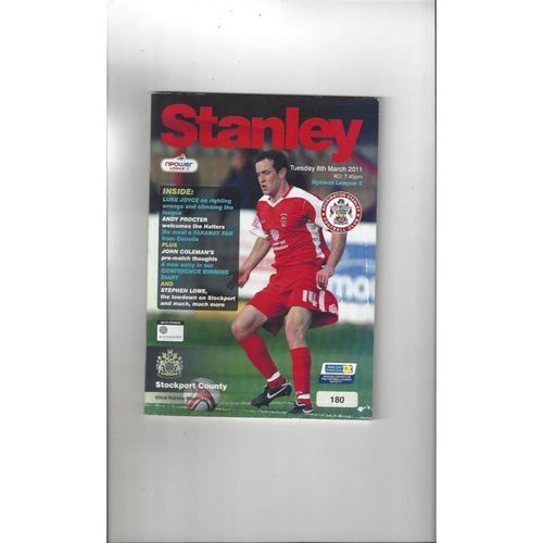 Accrington Stanley Home Football Programmes