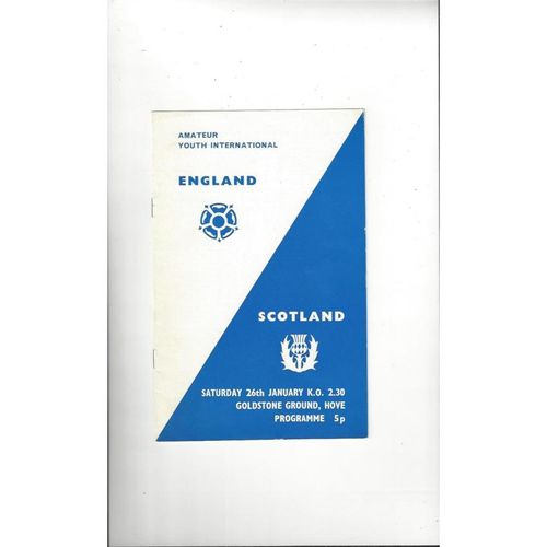 Amateur International Football Programmes