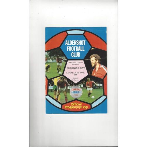 Aldershot Home Football Programmes