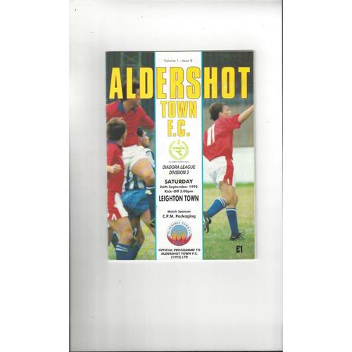 Aldershot Home Football Programmes