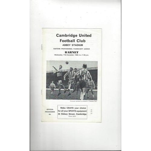 Cambridge United Home Football Programmes