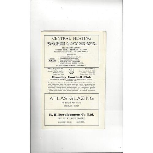 Bromley Home Football Programmes