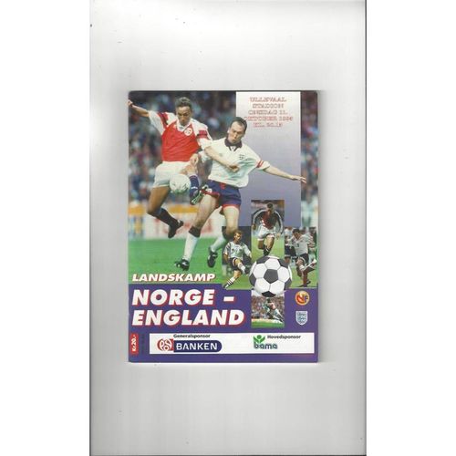 England Away Football Programmes