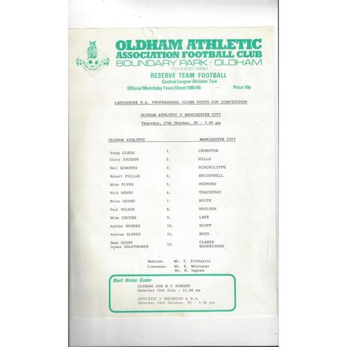 Lancashire Youth Cup Football Programmes All Rounds