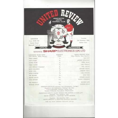 Lancashire Youth Cup Football Programmes All Rounds