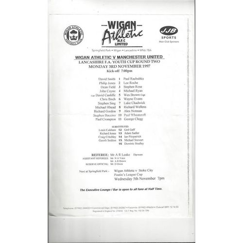 Lancashire Youth Cup Football Programmes All Rounds