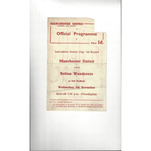Lancashire Senior Cup Football Programmes All Rounds