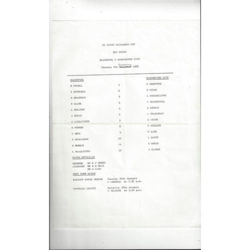 FA Youth Cup Football Programmes