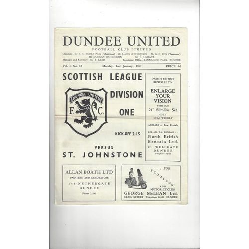 Dundee United Football Programmes