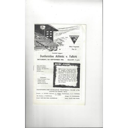 Dunfermline Athletic Football Programmes