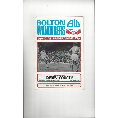 Bolton Wanderers Home Football Programmes