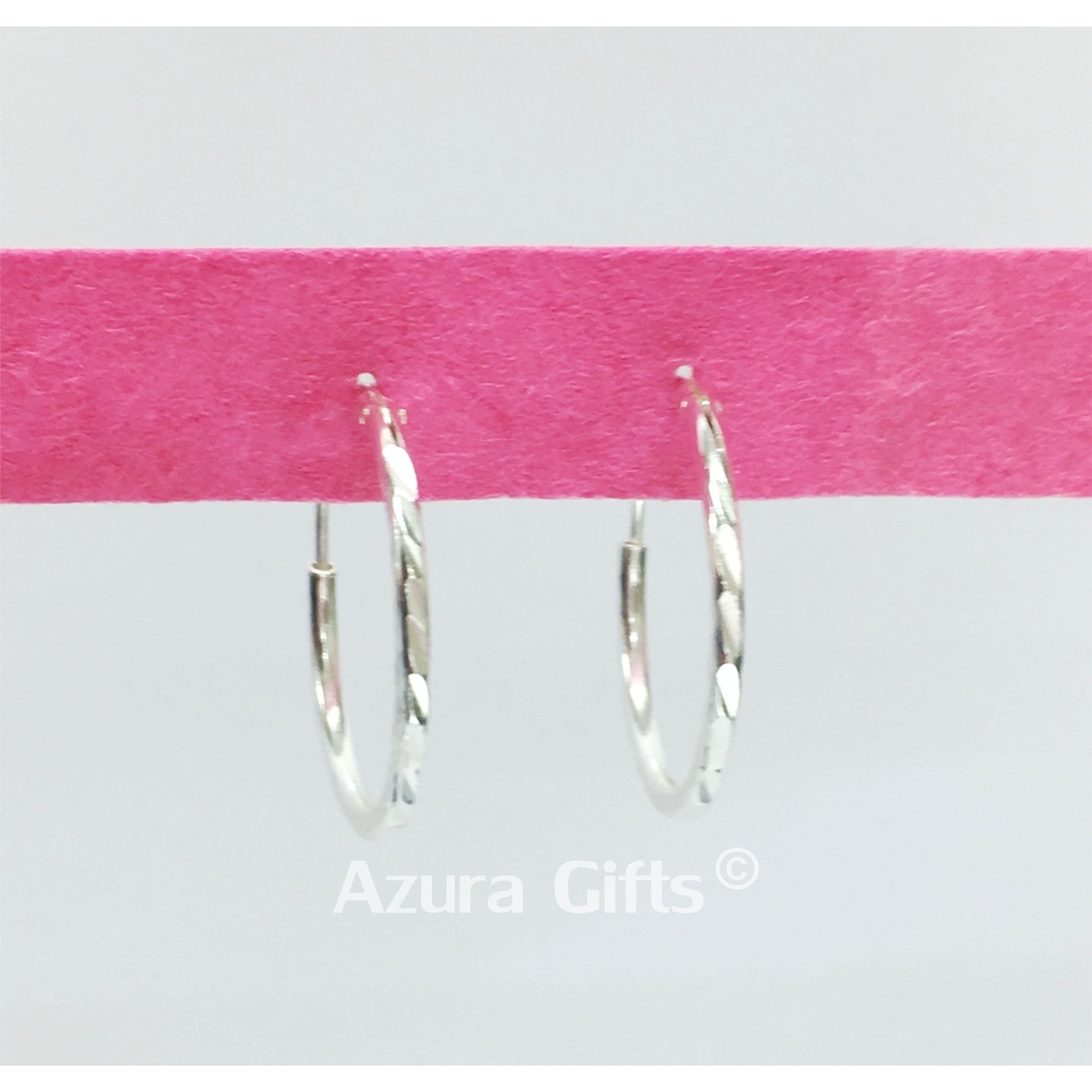 Small Silver Hoops Earrings