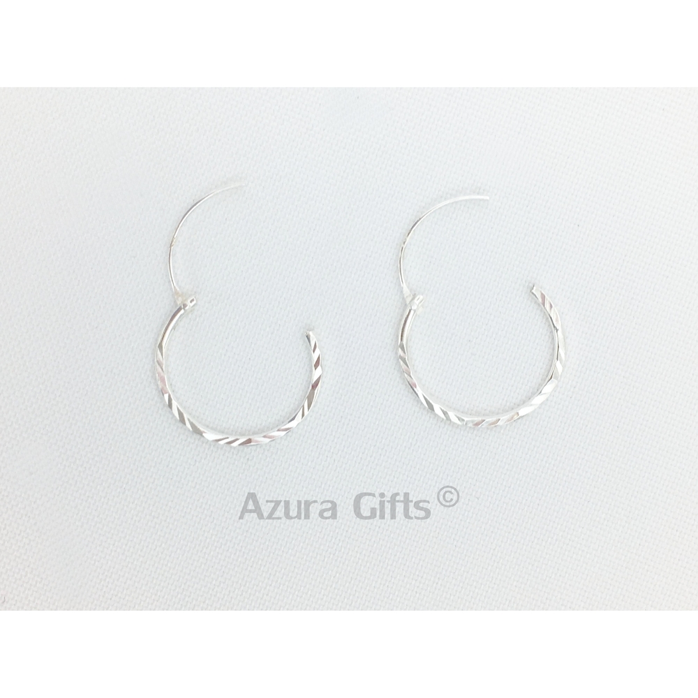 Small Silver Hoops Earrings