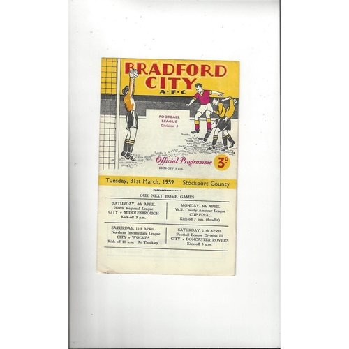 Bradford City Home Football Programmes