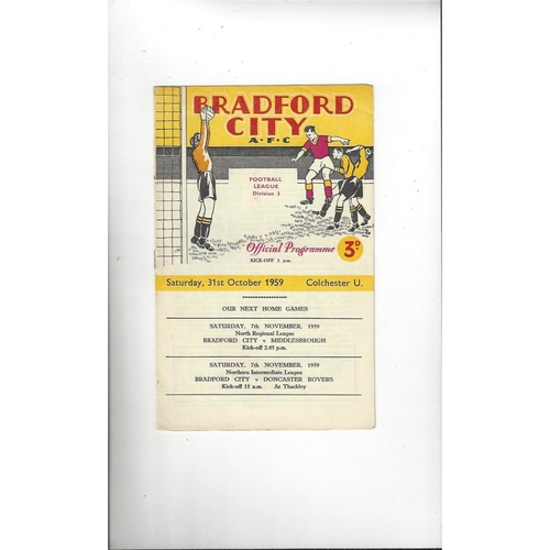 Bradford City Home Football Programmes
