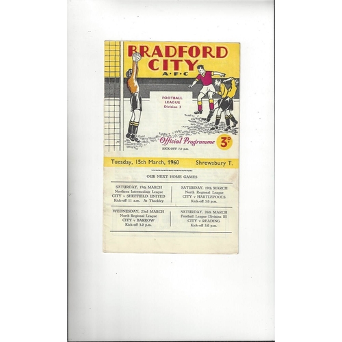 Shrewsbury Town Away Football Programmes