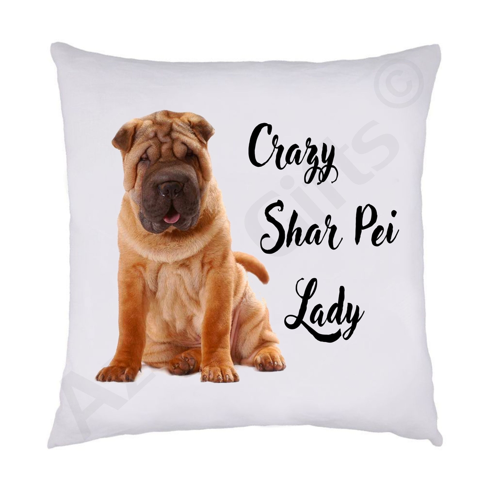Crazy Shar Pei Lady Cushion