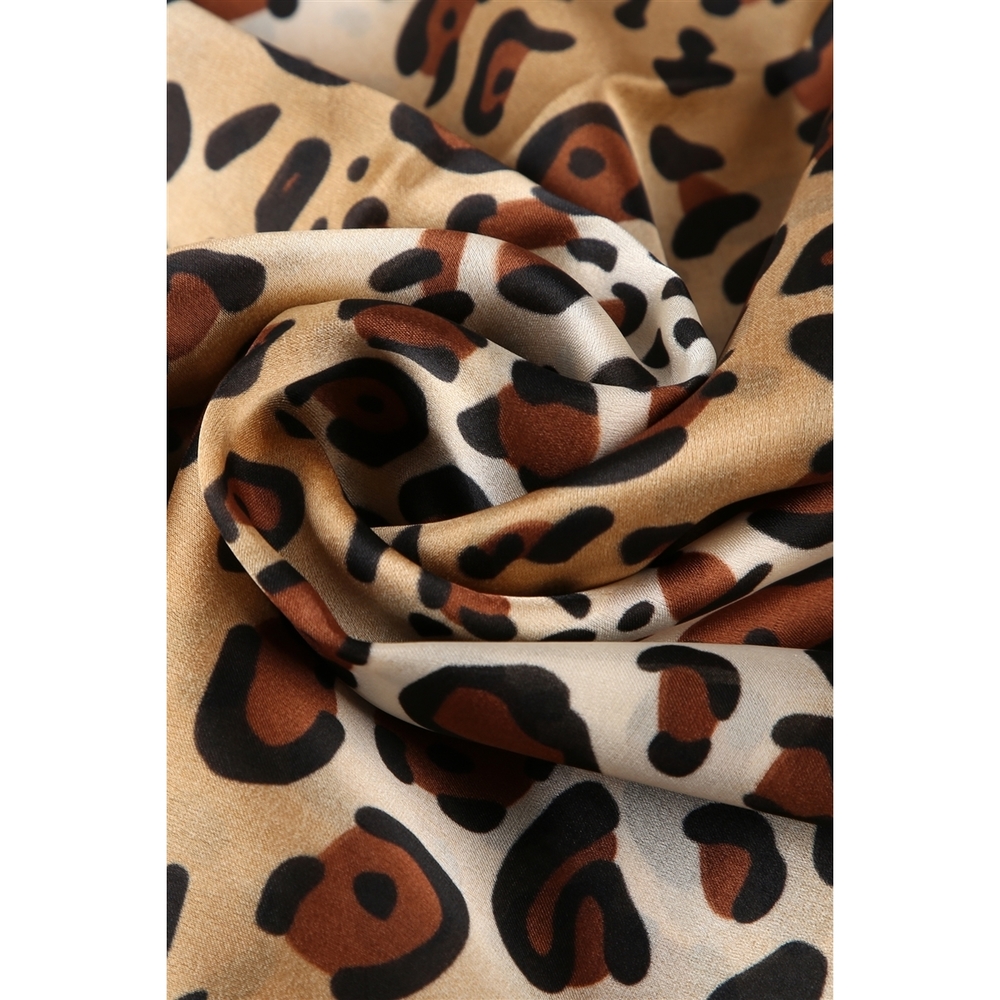 Leopard Print Silk Scarf