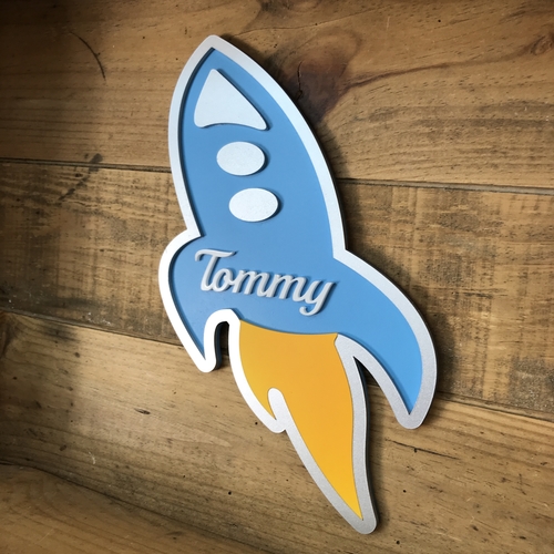 Rocket door plaque