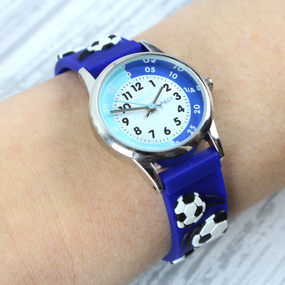 Personalised Kids Blue Time Teacher Watch with Presentation Box