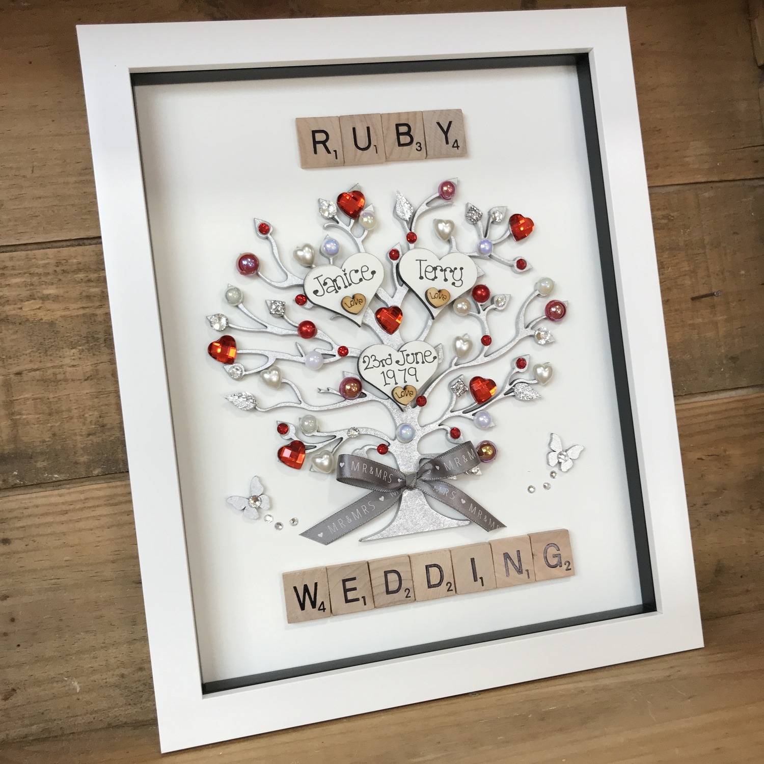 Ruby wedding frame Crafty Monkey Sports Medal Hangers & Displays