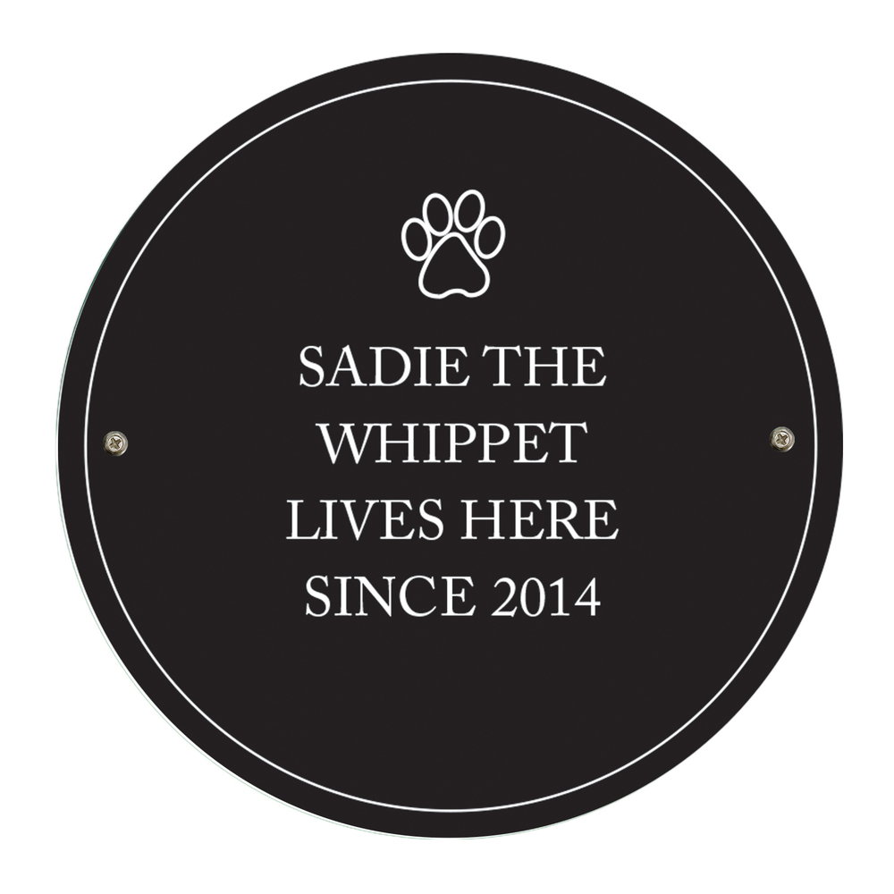 Personalised Paw Prints Pet Sign