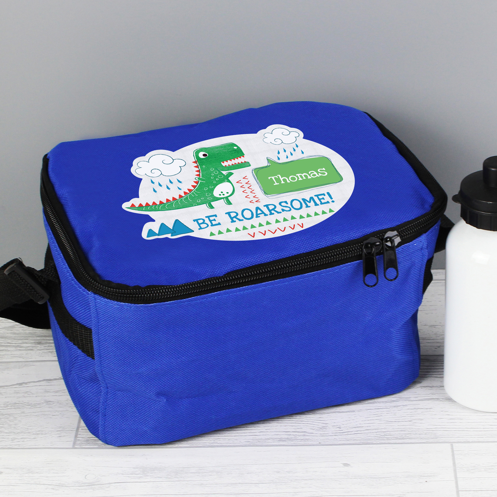 Personalised 'Be Roarsome' Dinosaur Lunch Bag
