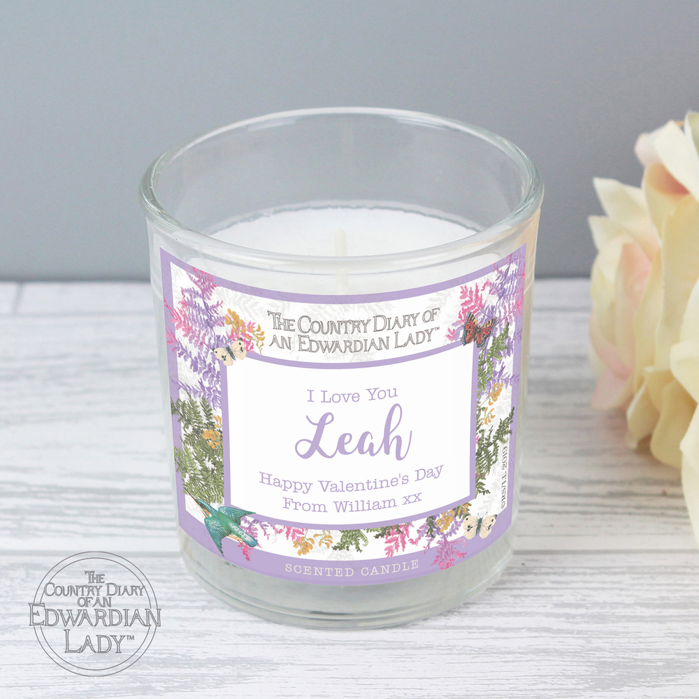 Personalised Country Diary Botanical Scented Jar Candle