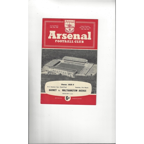 Amateur Cup Semi Final Football Programmes