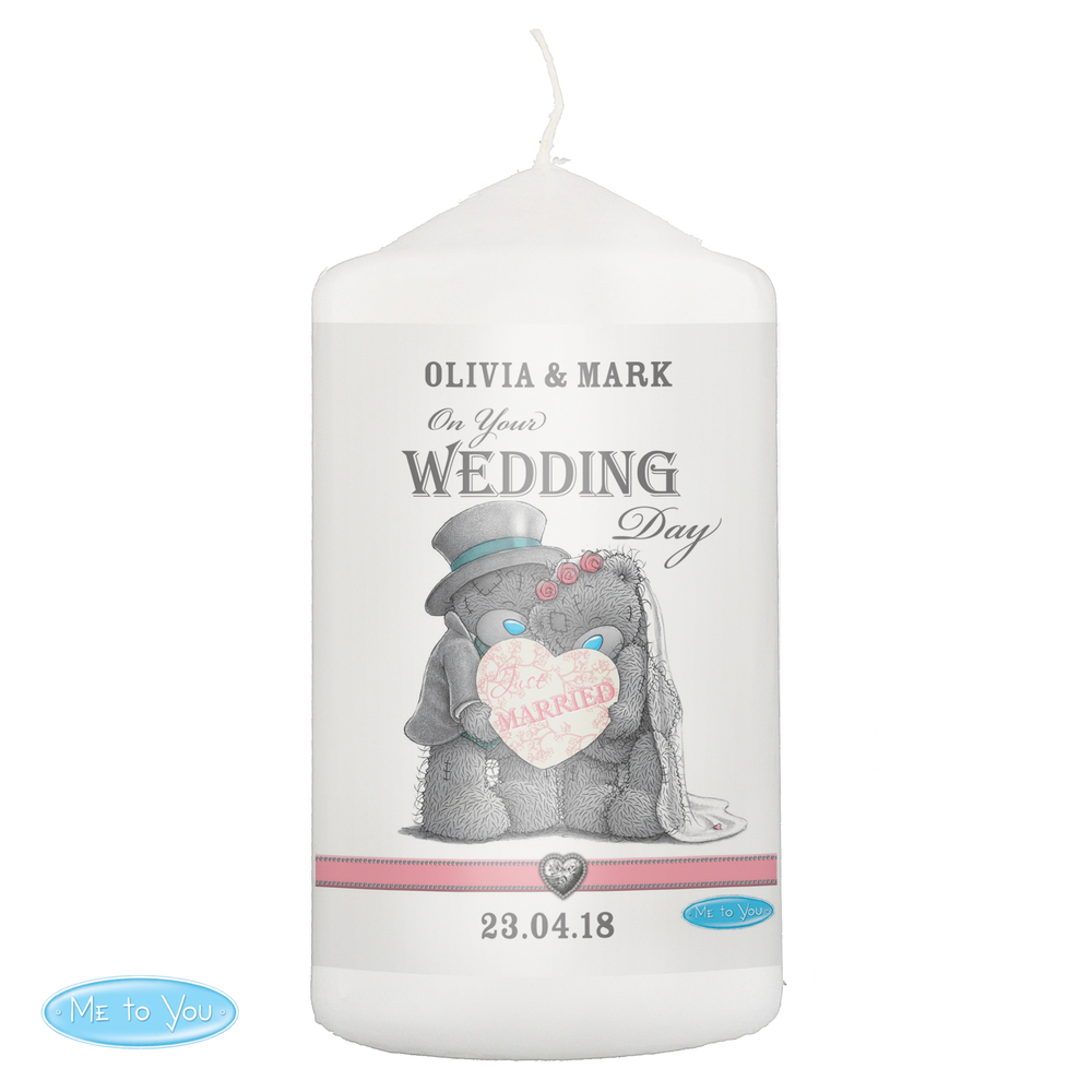 Personalised Me To You Wedding Couple Candle