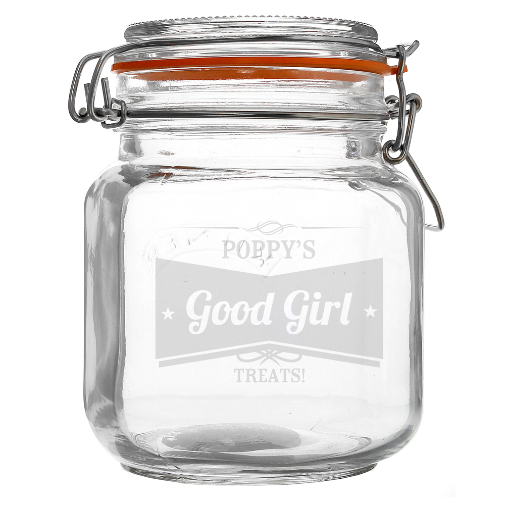 Personalised Retro Label Glass Kilner Jar