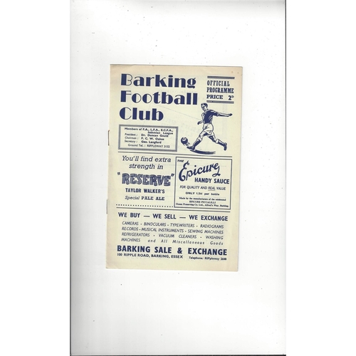 Barking Home Football Programmes